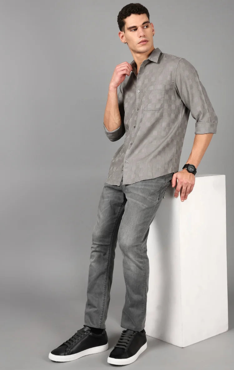 Men's Self Design Shirt