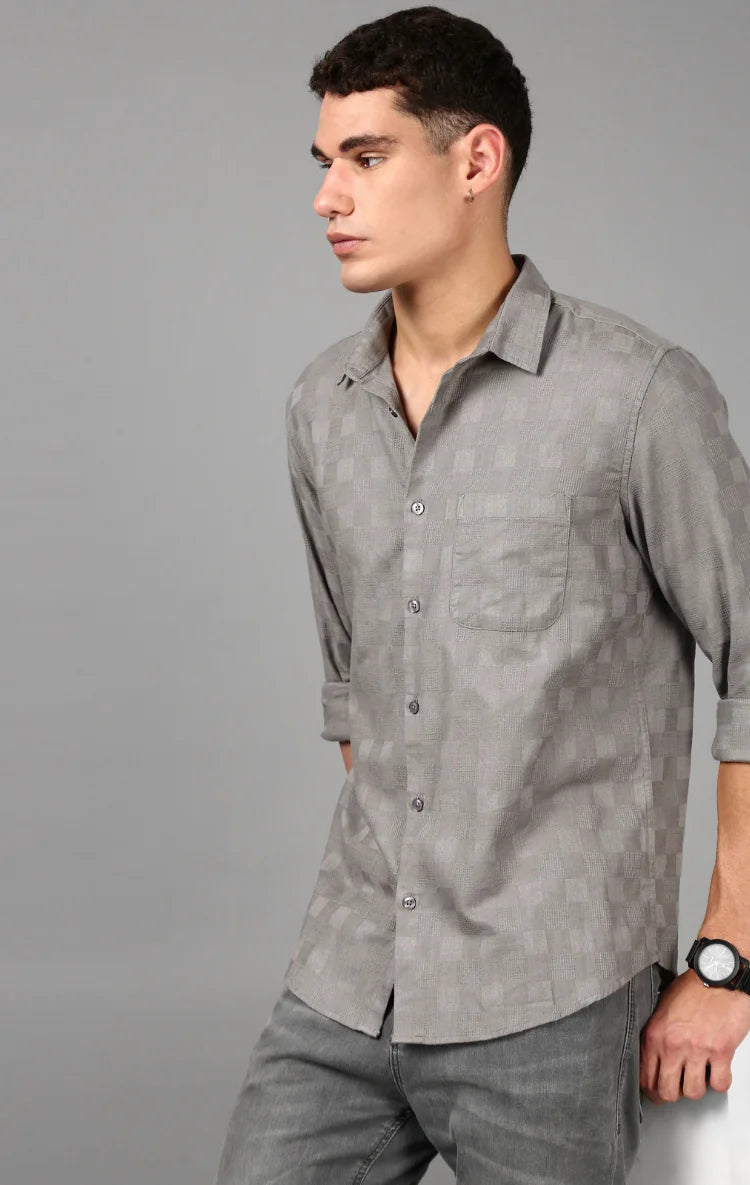 Men's Self Design Shirt