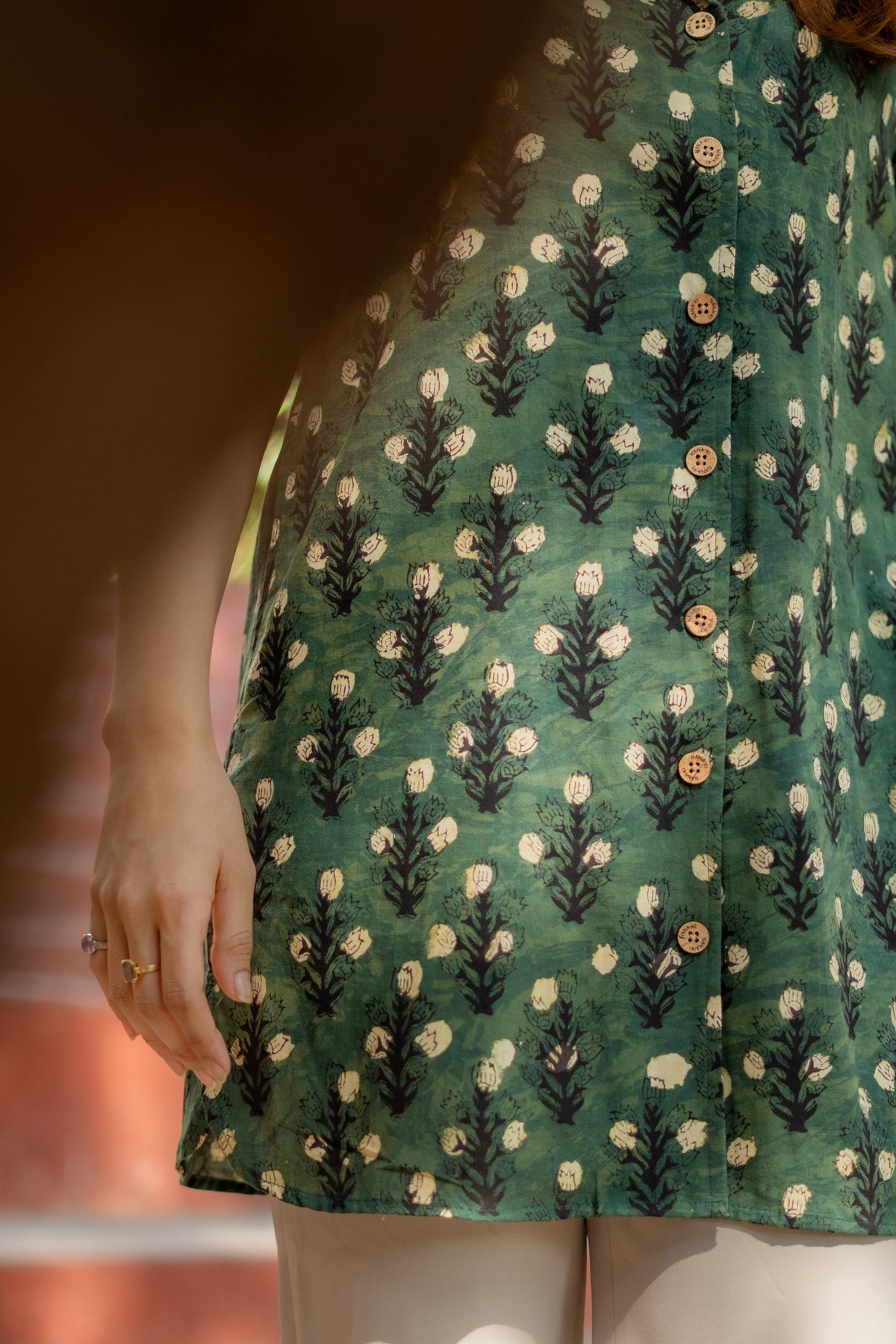 Nilgiri Spring Handblock Cotton Shirt Kurti (Buy 1 Get 1 Free)